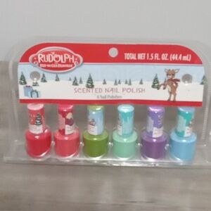 Rudolph The Red Nosed Reindeer Scented Nail Polish Set Of 6